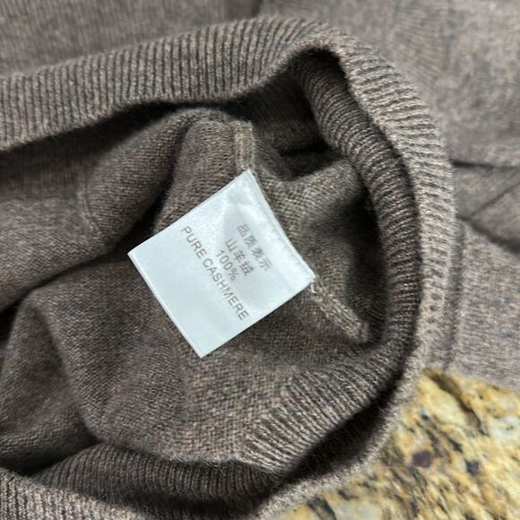 Lynon Cashmere Geo Pattern Crew Neck Men's Brown Sweater Size XL/XXL - Picture 6 of 9